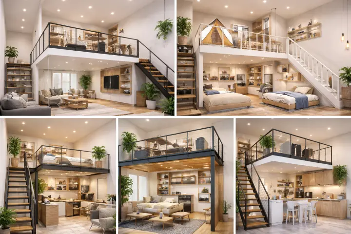 Mezannine Ruang Rumah Estetik di Modernland